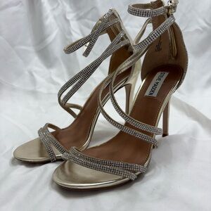 Steve Madden Metallic Strappy Heels